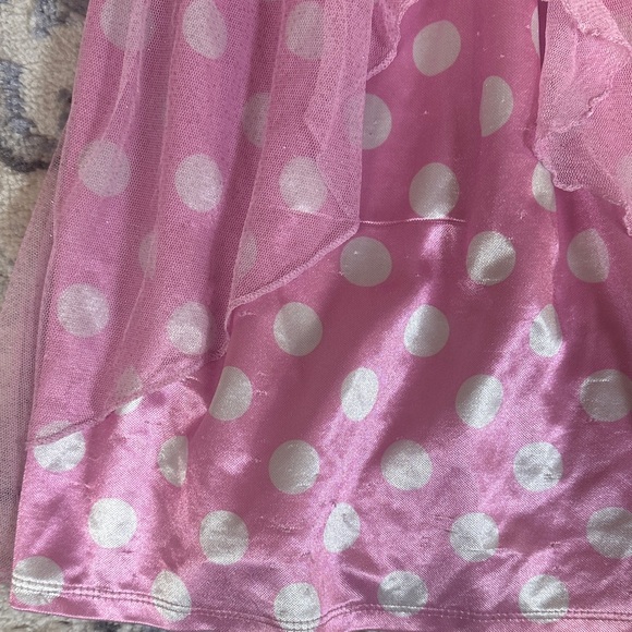 Disney Minnie Mouse Girls Pink Tulle Dress Polka Dot Size 3T - Picture 2 of 6